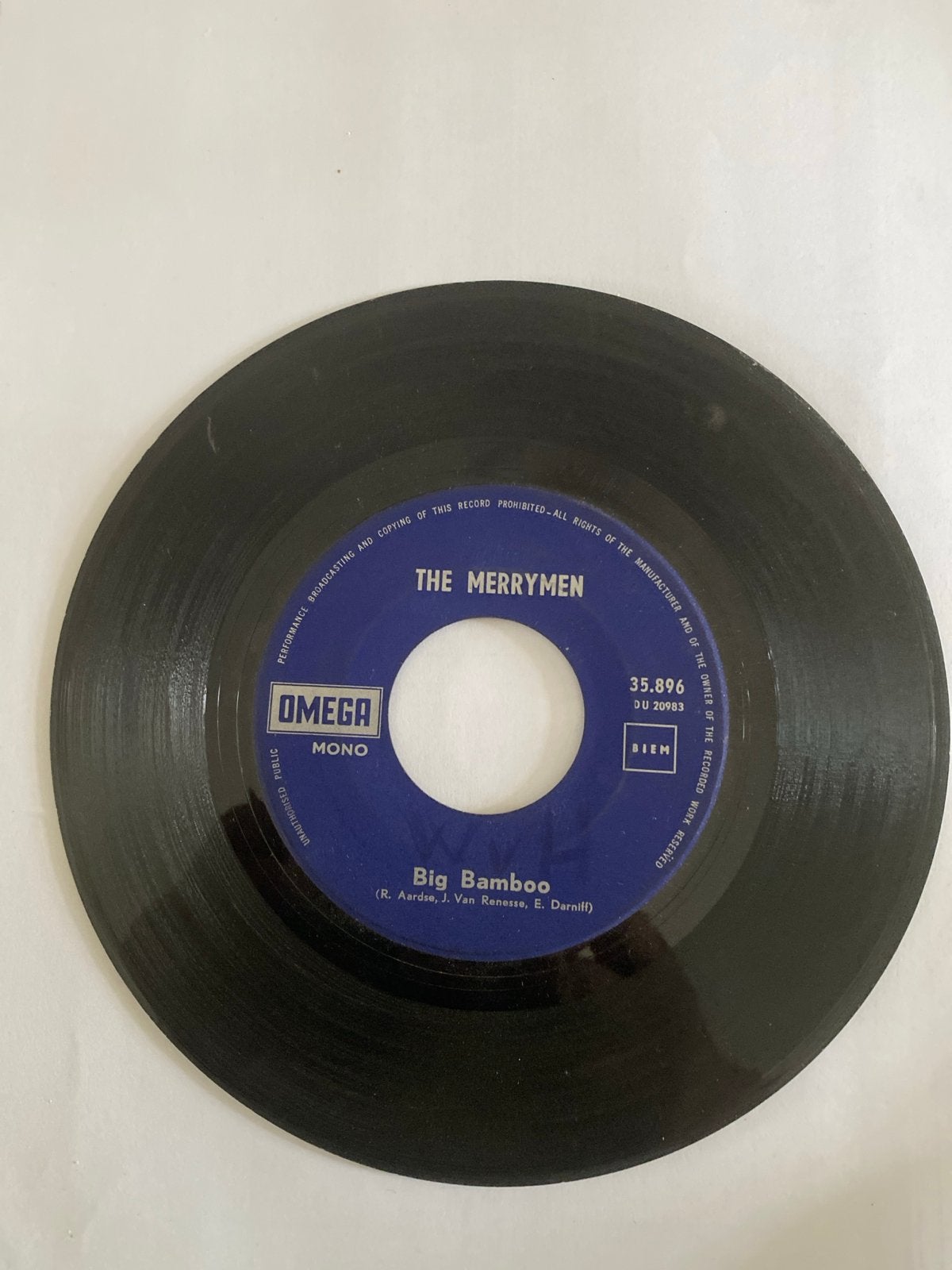The Merrymen - Big Bamboo / Wedding Bells 7 inch vinyl, Gebruikt, Wereldmuziek, 7 inch, Ophalen of Verzenden