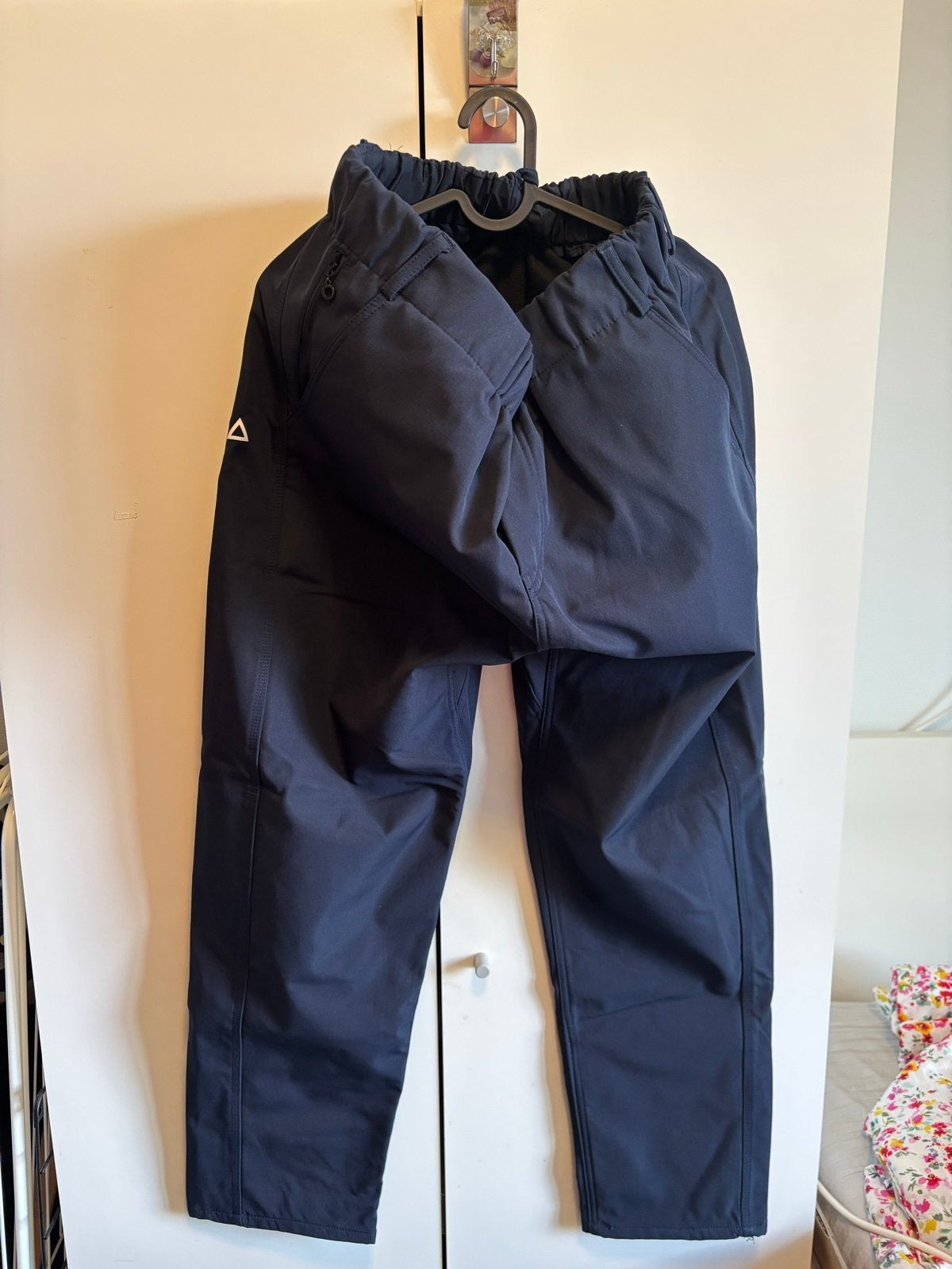 Donkerblauwe skibroek, maat L, Kleding | Dames, Wintersportkleding, Ophalen of Verzenden, Zo goed als nieuw, Maat 42/44 (L), Broek