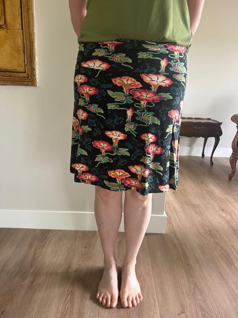 Vintage border skirt van King Louie, maat S, Zwart, Ophalen of Verzenden, Zo goed als nieuw, Knielengte