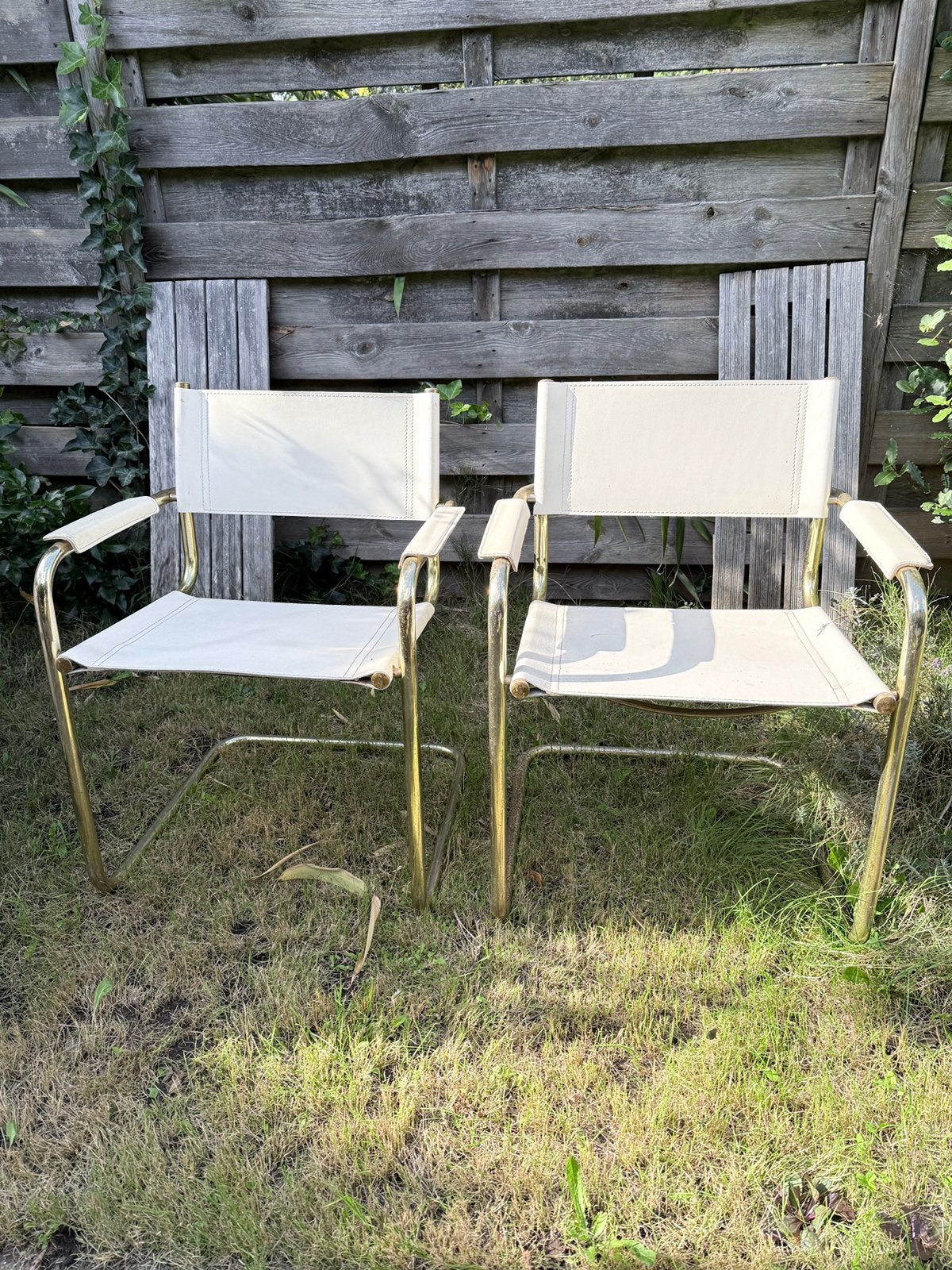 Set Vintage Bauhaus-Stijl Buisframe Stoelen repl.Stam/Breuer, Huis en Inrichting, Gebruikt, Vintage, Leer, Vintage