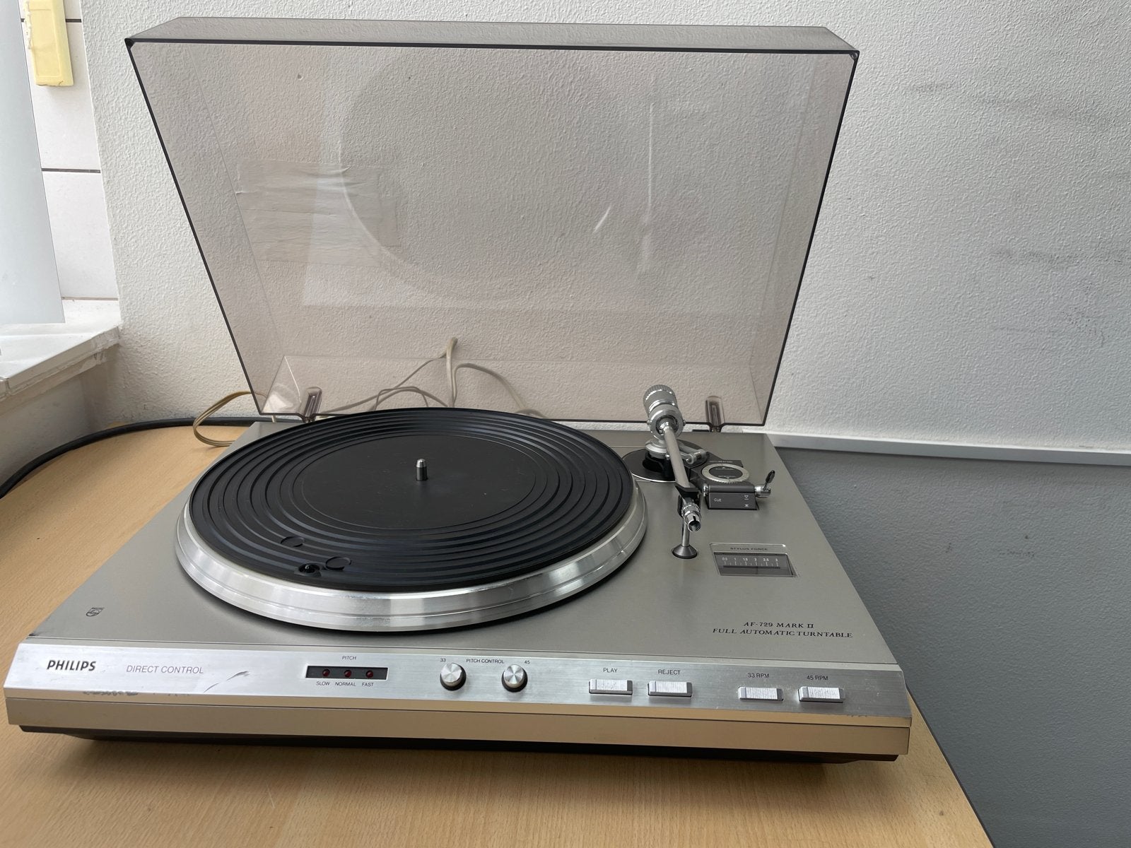 Vintage Philips AF-729 Mark II platenspeler, Ophalen, Philips, Gebruikt, Automatisch