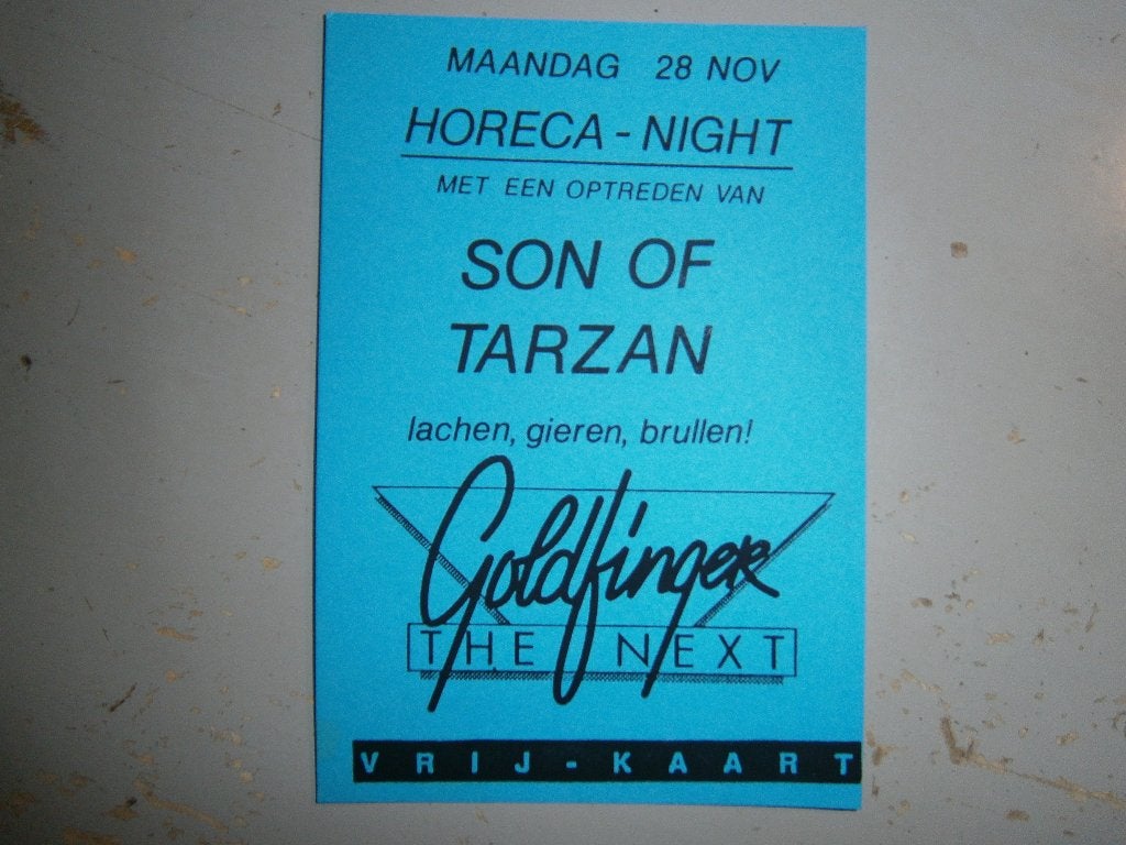 GOLDFINGER THE NEXT – SON OF TARZAN - Vrij-Kaart 28 Nov 1994, Verzamelen, Ophalen, Rechthoekig Staand, A4 of kleiner, Zo goed als nieuw