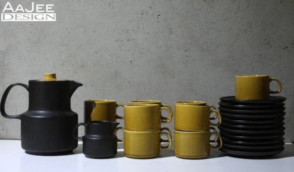 Melitta Kopenhagen - Koffie servies - Lilo Kantner - 1964, Gebruikt, Keramiek, Ophalen of Verzenden, Overige stijlen