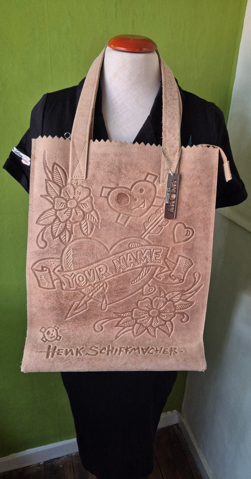 MYOMY nieuw shopper tas Henk Schiffmacher tattoo design, Ophalen of Verzenden, Nieuw, Beige, Shopper