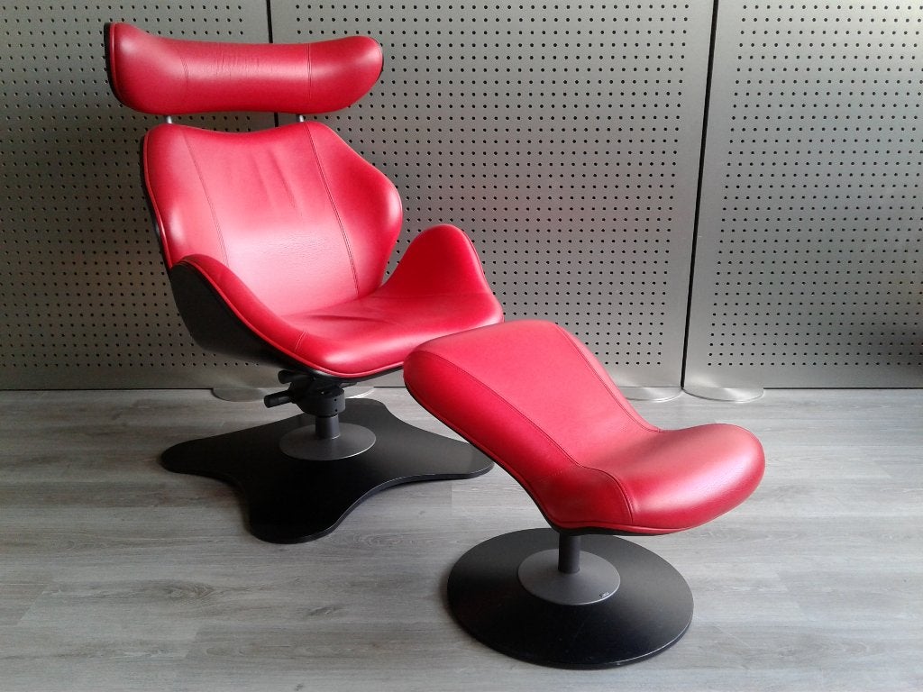 Variér (Stokke) Tok (Rood Leder), Prachtig!, Huis en Inrichting, Hout, Ophalen of Verzenden, Zo goed als nieuw, Variér
