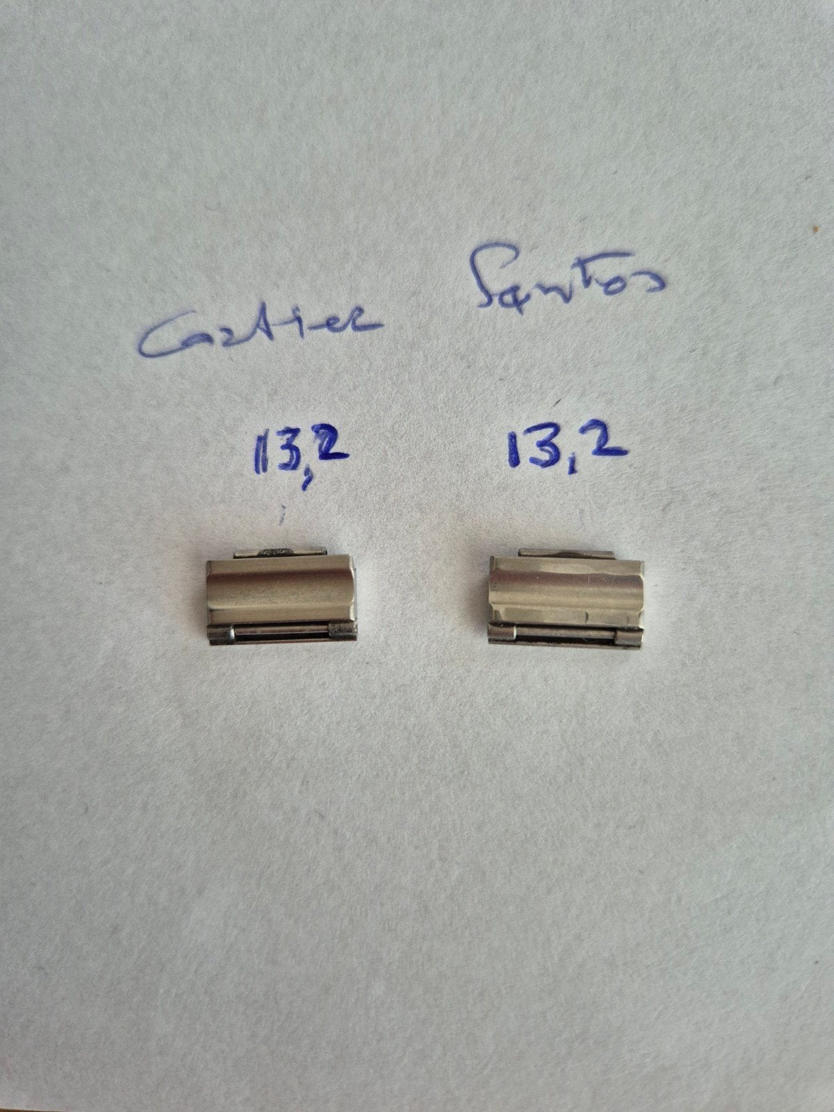 Cartier Santos tussen links 2x, Ophalen of Verzenden, Zo goed als nieuw, Overige kleuren, Overige materialen