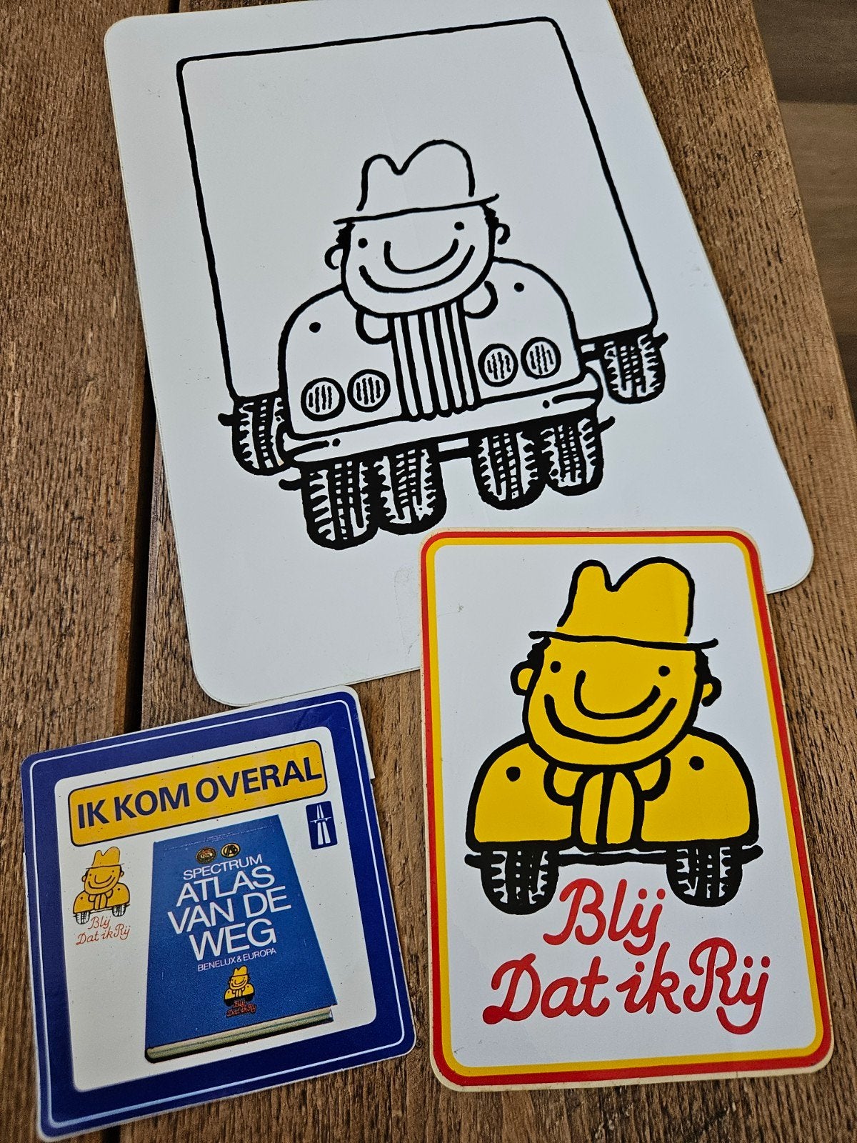Blij dat ik Rij stickers, Ophalen of Verzenden, Zo goed als nieuw