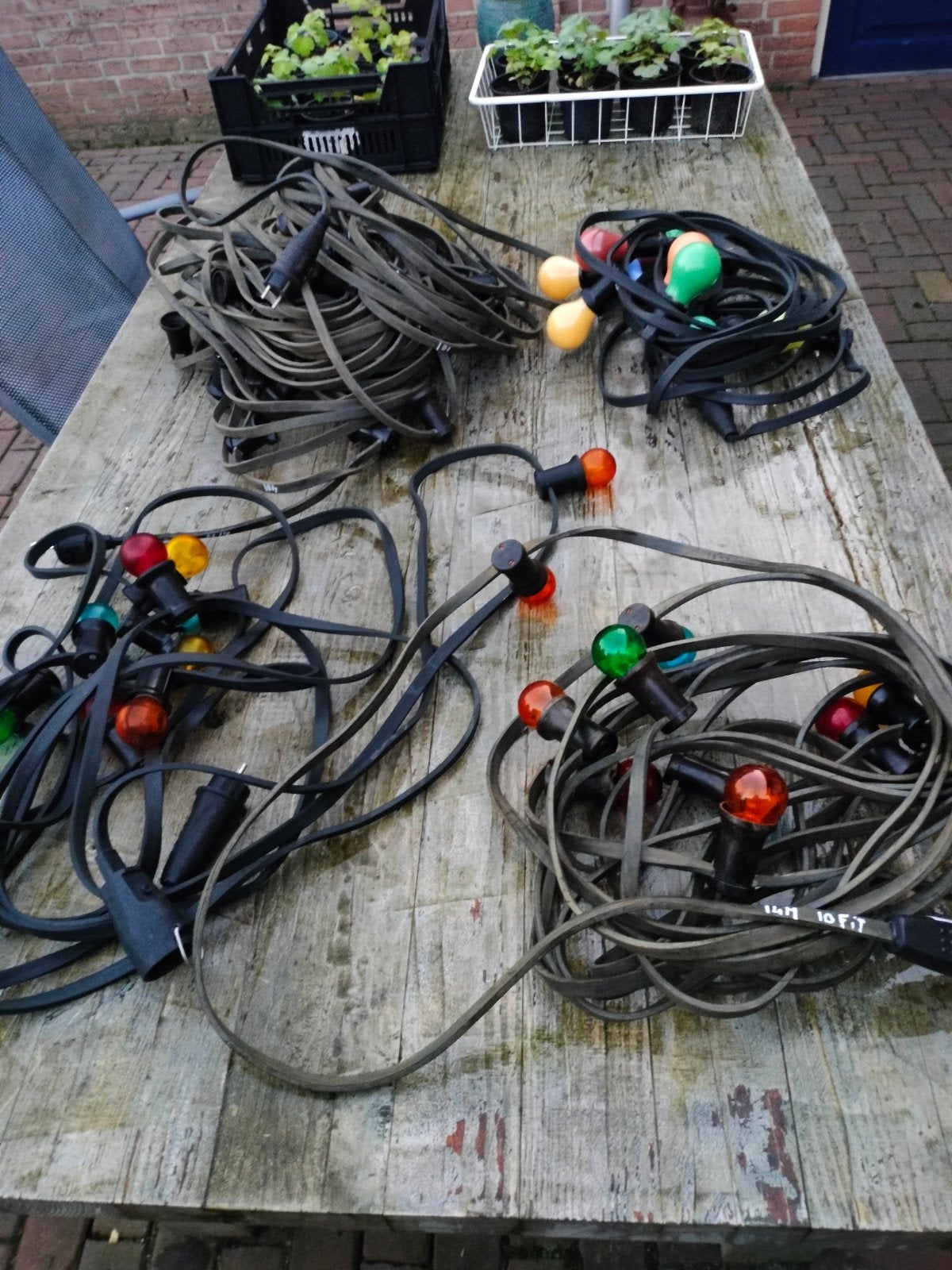 Feestverlichting  4x totaal 75m, Gebruikt, Kunststof, Meerkleurig, Overige merken