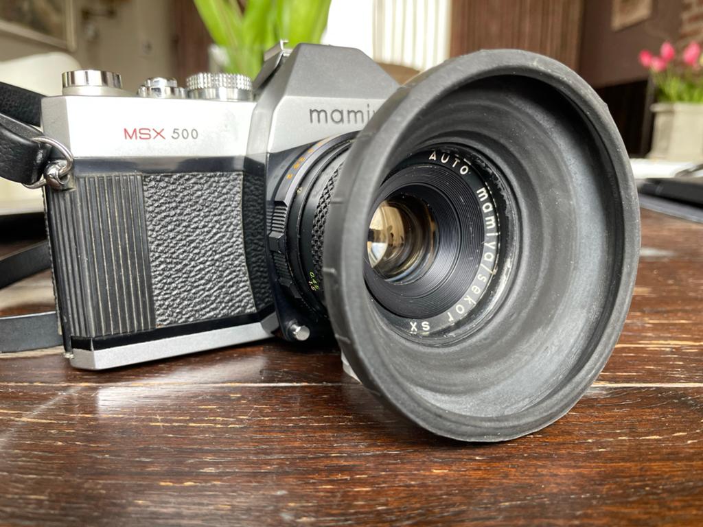Mamiya MSX 500 Spiegelreflex met OSX lens en originele tas, Ophalen of Verzenden, Gebruikt, Spiegelreflex, Overige Merken