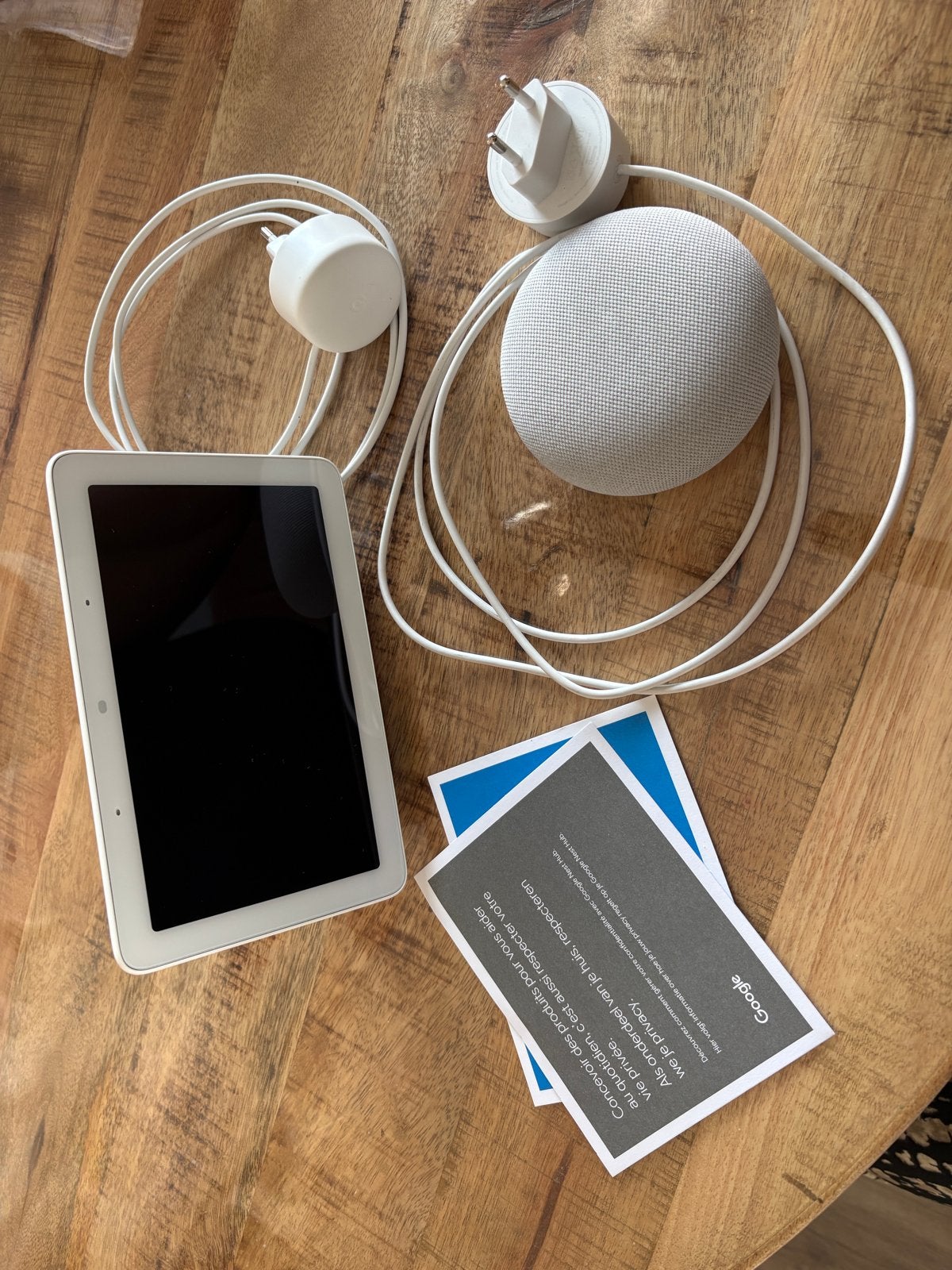 Google Nest Hub (1e generatie) met Google Nest Mini, Audio, Tv en Foto, Stereo-sets, Ophalen of Verzenden, Zo goed als nieuw, Overige merken
