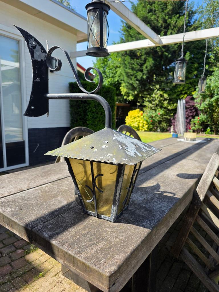 Hoek tuinlamp, Tuin en Terras, Buitenverlichting, Ophalen, Gebruikt, Staande lamp, Netvoeding