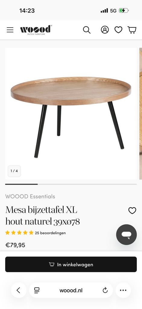 Salontafel woood., Huis en Inrichting, Tafels | Salontafels, Ophalen, Zo goed als nieuw