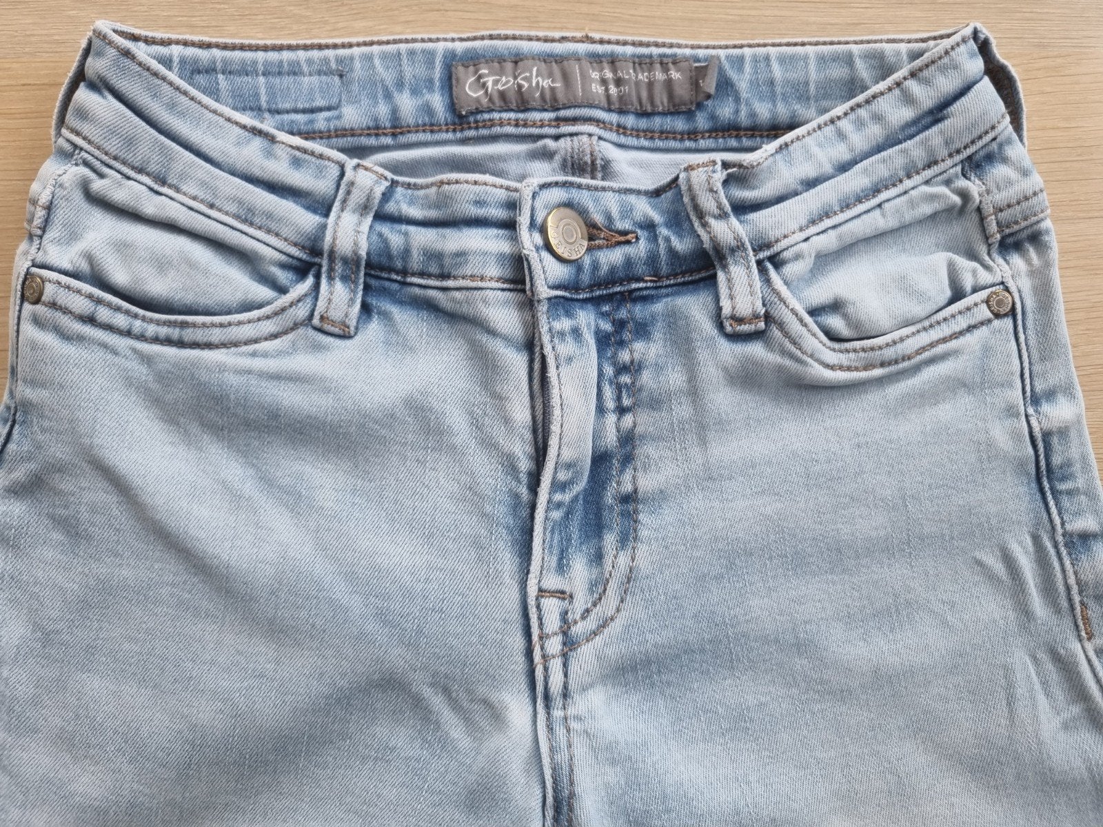 Lichtblauwe Geisha jeans met wijde pijpen, Ophalen of Verzenden, Meisje, Broek