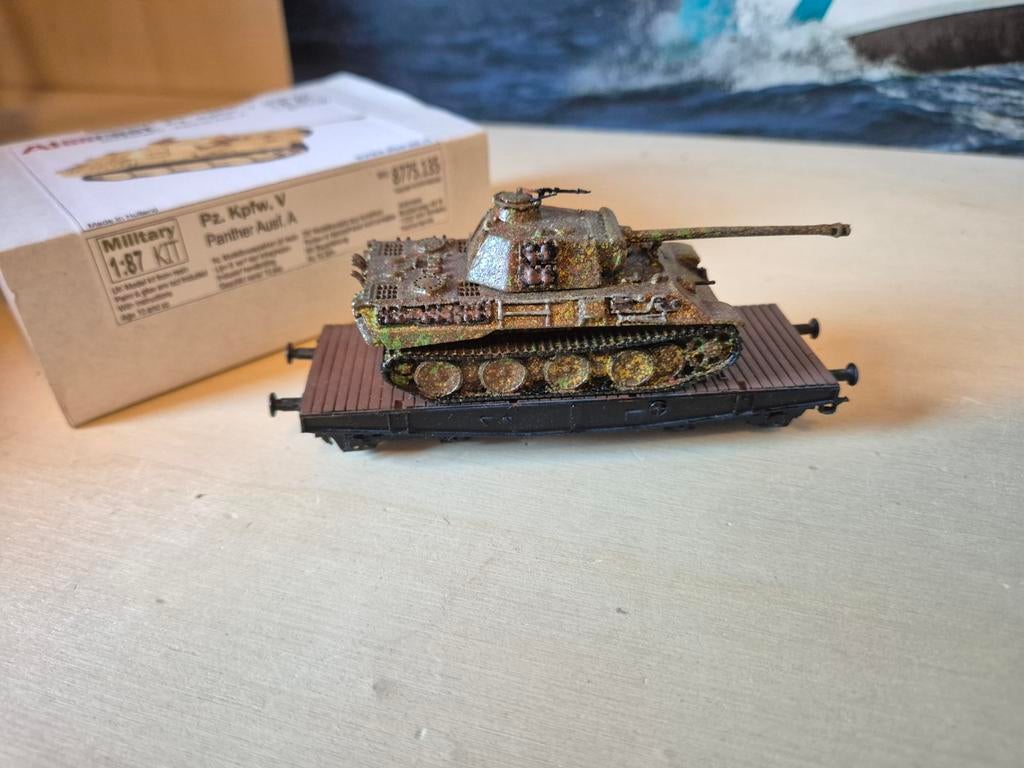 H0 Alsacast Panther tank ausf A incl zwaarlast transport, Ophalen of Verzenden, Gelijkstroom, Wagon, Overige merken