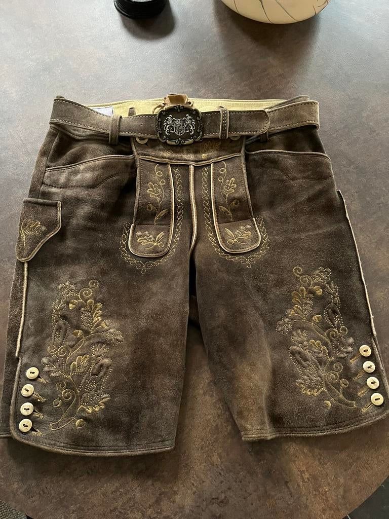 Prachtige kwalitatieve Sedlmeir lederhose maat 48 ( M), Maat 48/50 (M), Ophalen of Verzenden, Kleding, Overige thema's