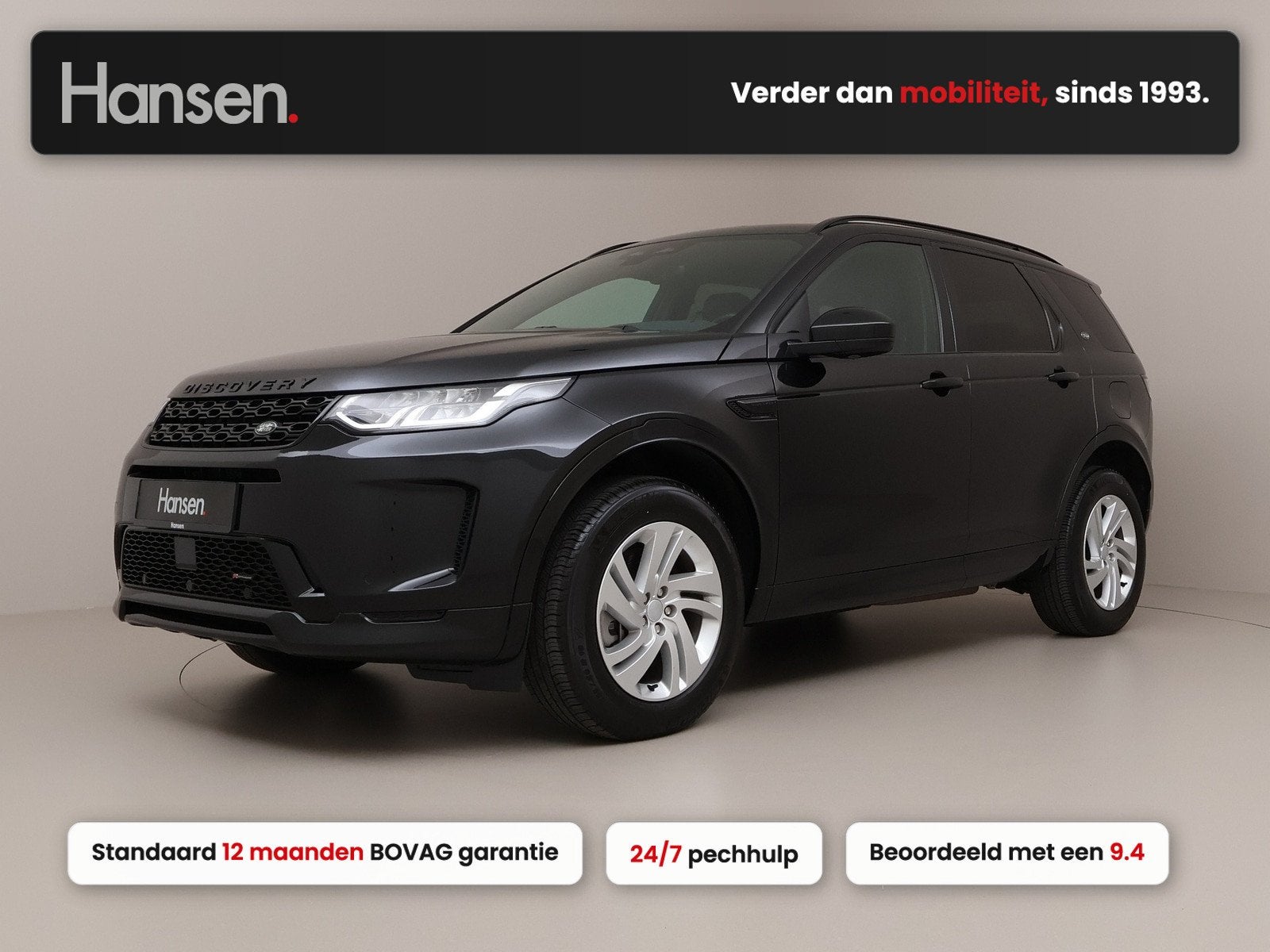 Land Rover Discovery Sport P300e 1.5 R-Dynamic S I Leder I C, Auto's, Euro 6, Discovery Sport, Zwart, Bedrijf