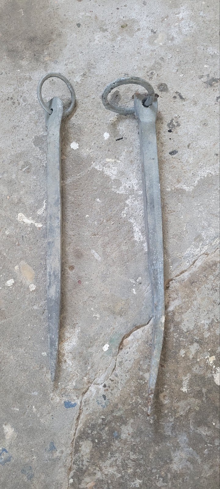 Grondpennen met ring - 2 stuks, Tuin en Terras, Ophalen of Verzenden, Gebruikt, Overige soorten, Onbekend