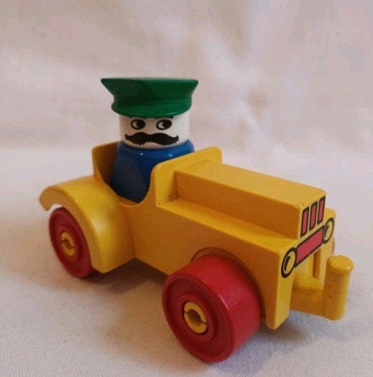 Vintage Retro Duplo set 2621-2 Tractor met boer, Gebruikt, Ophalen of Verzenden, Duplo, Complete set