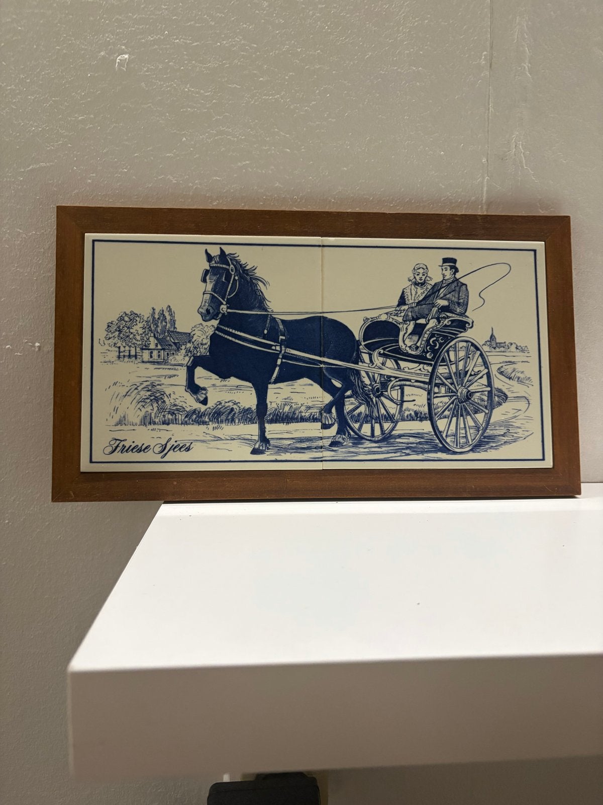 Delfts Blauw Tegeltableau Friese Sjees, Ophalen