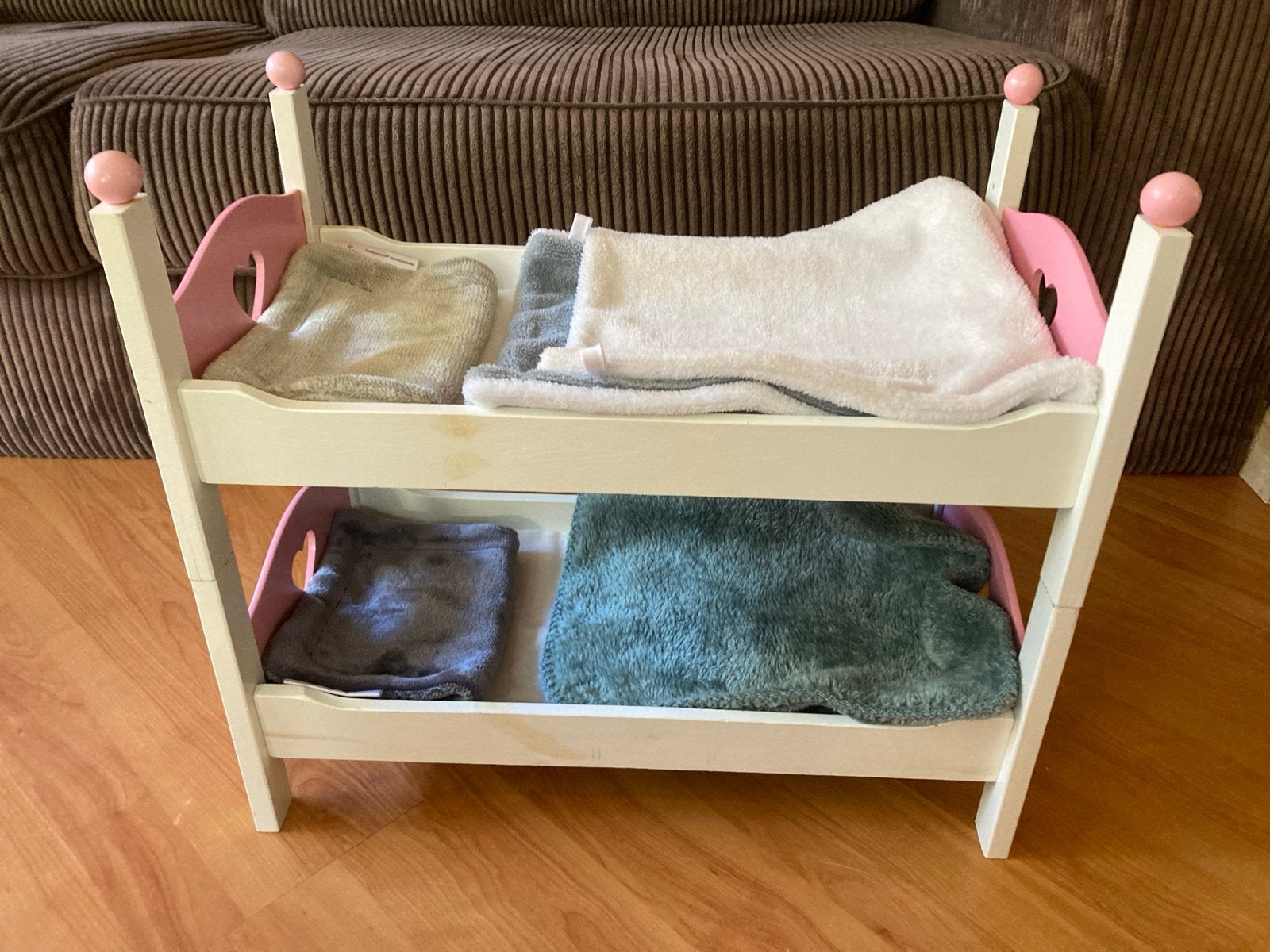 Poppen stapelbed met matrassen en dekens, Ophalen of Verzenden, Gebruikt, Babypop