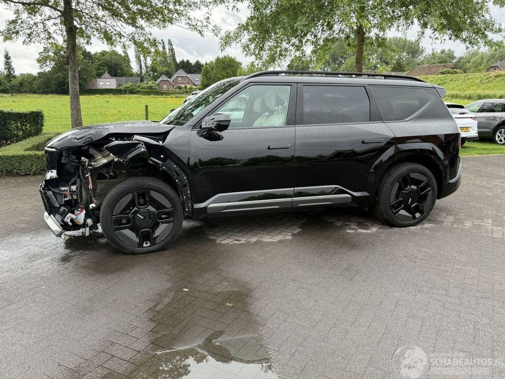 Kia EV9 GT-Line AWD 100 KWH 7P / Leer / Panorama (bj 2025), Automaat, Kia, Zwart, Elektrisch
