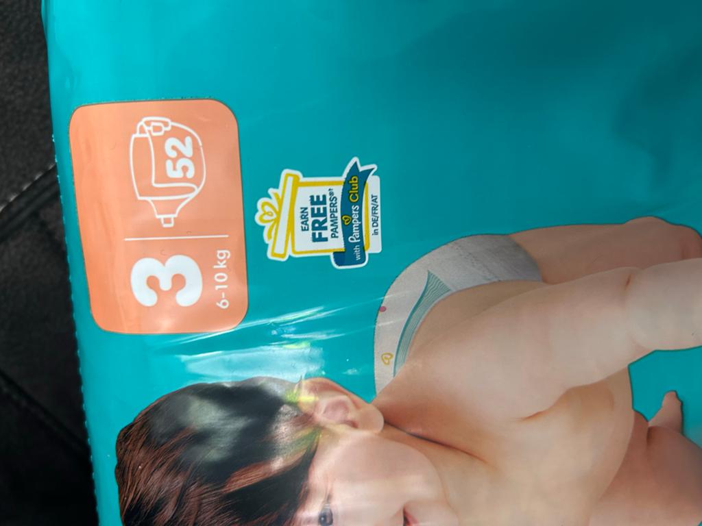 Pampers Baby-Dry Luiers Maat 3 (6-10 kg) - 52 stuks, Ophalen, Nieuw