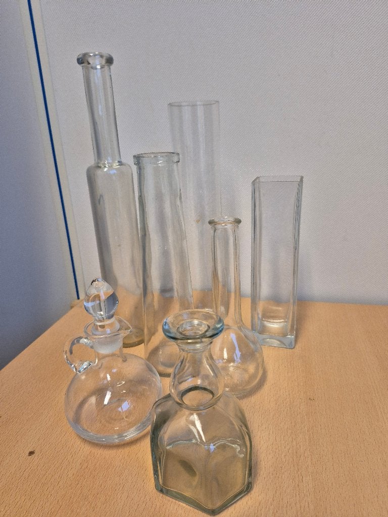 Nest Vaasjes glas, Transparant, 35 cm, Nieuw, Ophalen of Verzenden