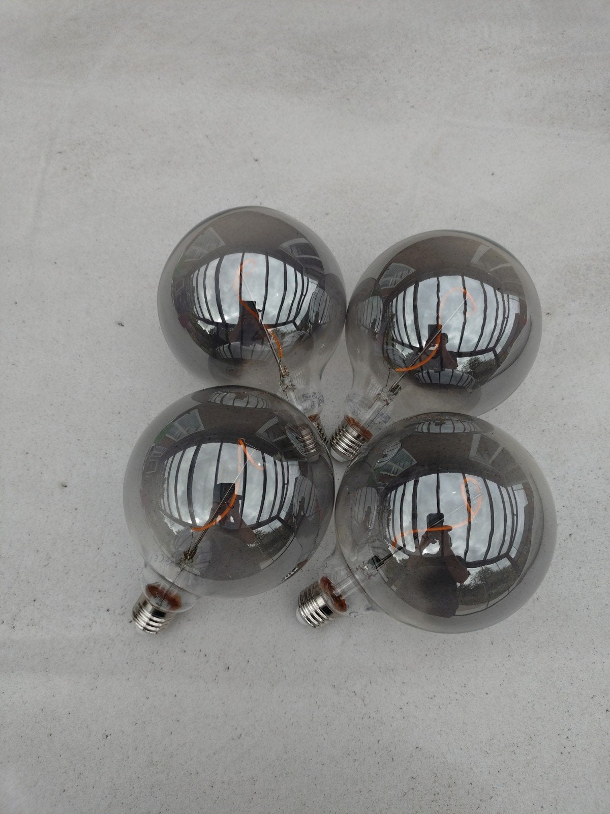 4 losse lampen van Ikea Molnart, Led-lamp, Gebruikt, IKEA, E27 (groot)