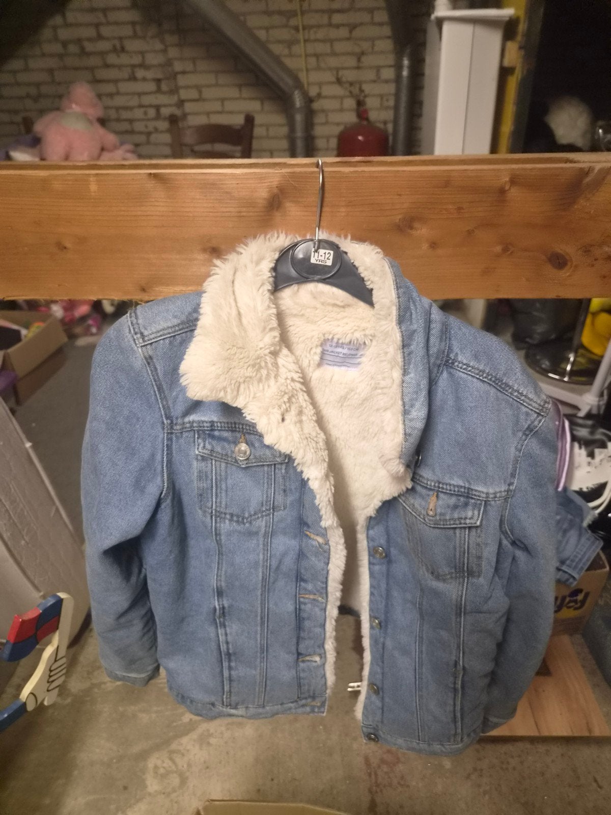 Primark spijkerjas met teddy voering maat 158, Ophalen, Gebruikt, Jongen of Meisje, Primark