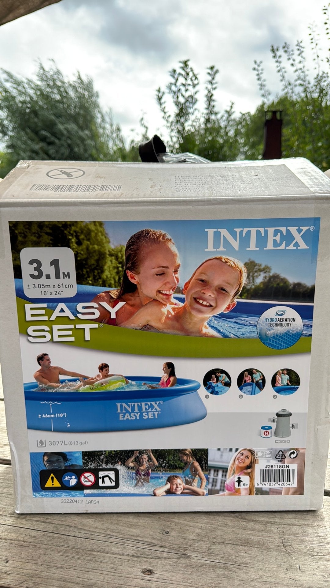 Zwmbad 3.1m met toebehoren, Ophalen, Gebruikt, Minder dan 80 cm, Rond