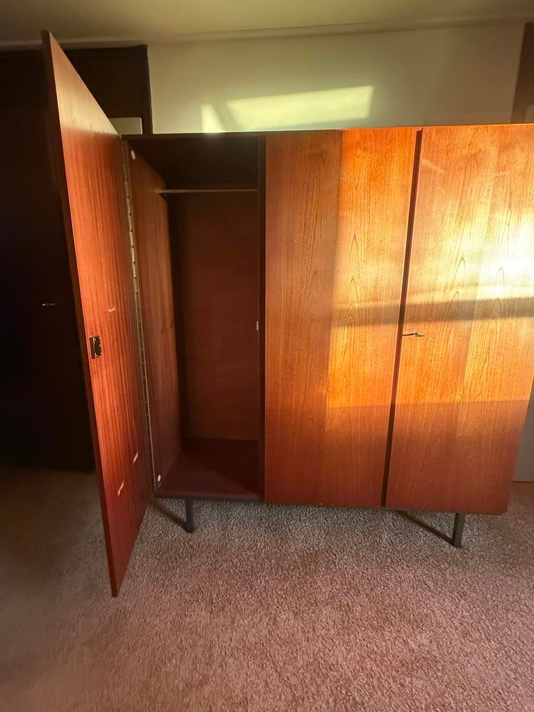 Vintage Deens design kledingkast - Teak, Ophalen of Verzenden