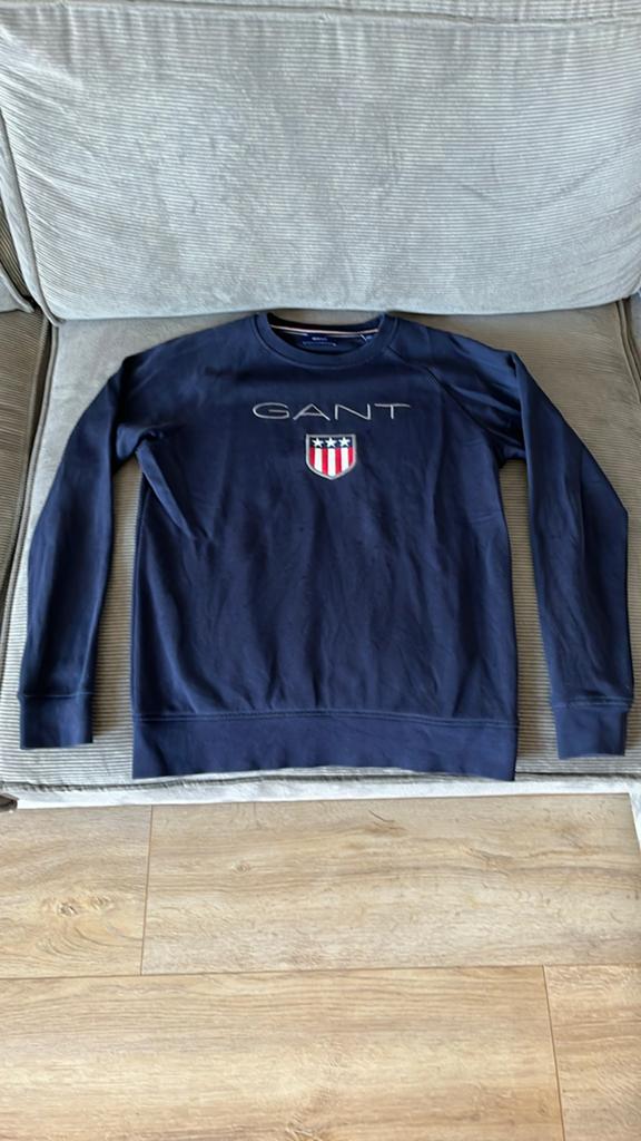 GANT Trui - Donkerblauw - Maat 158/164 - Zeer Netjes, Ophalen of Verzenden, Zo goed als nieuw, Jongen of Meisje, Trui of Vest