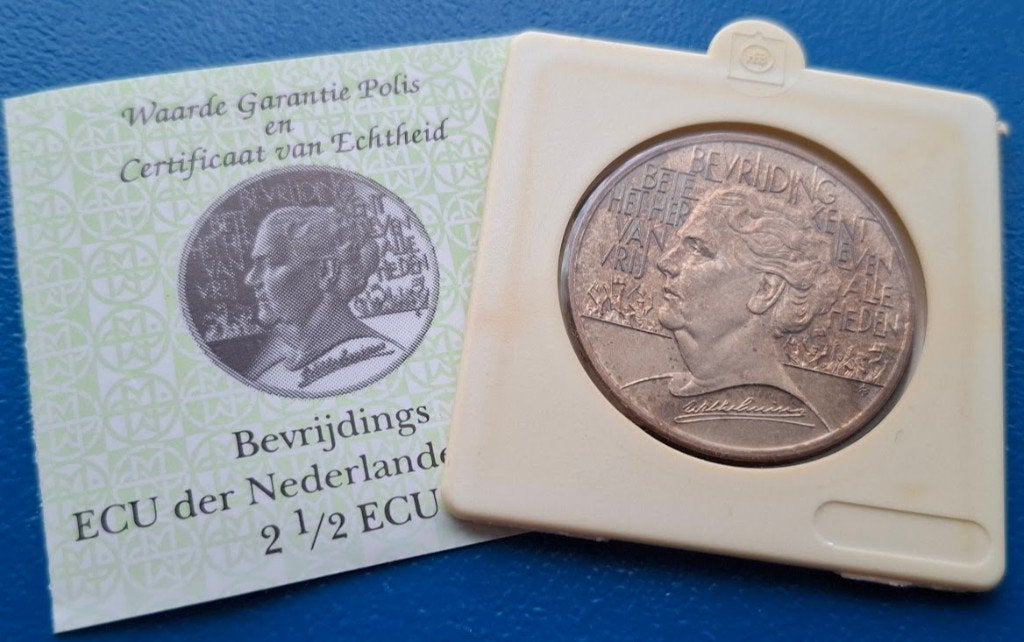 2 1/2 ECU 1995 - Bevrijdings ECU der Nederlanden UNC, Verzenden, Overige materialen, Nederland