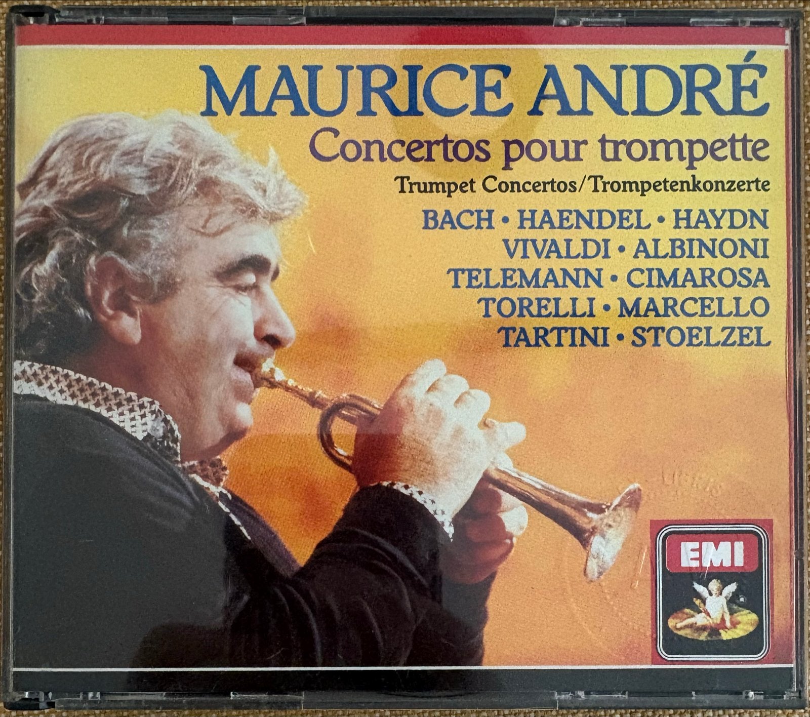 Maurice André - Concertos pour Trompette (CD), Cd's en Dvd's, Soloconcert, Ophalen of Verzenden, Zo goed als nieuw, Inclusief boekje