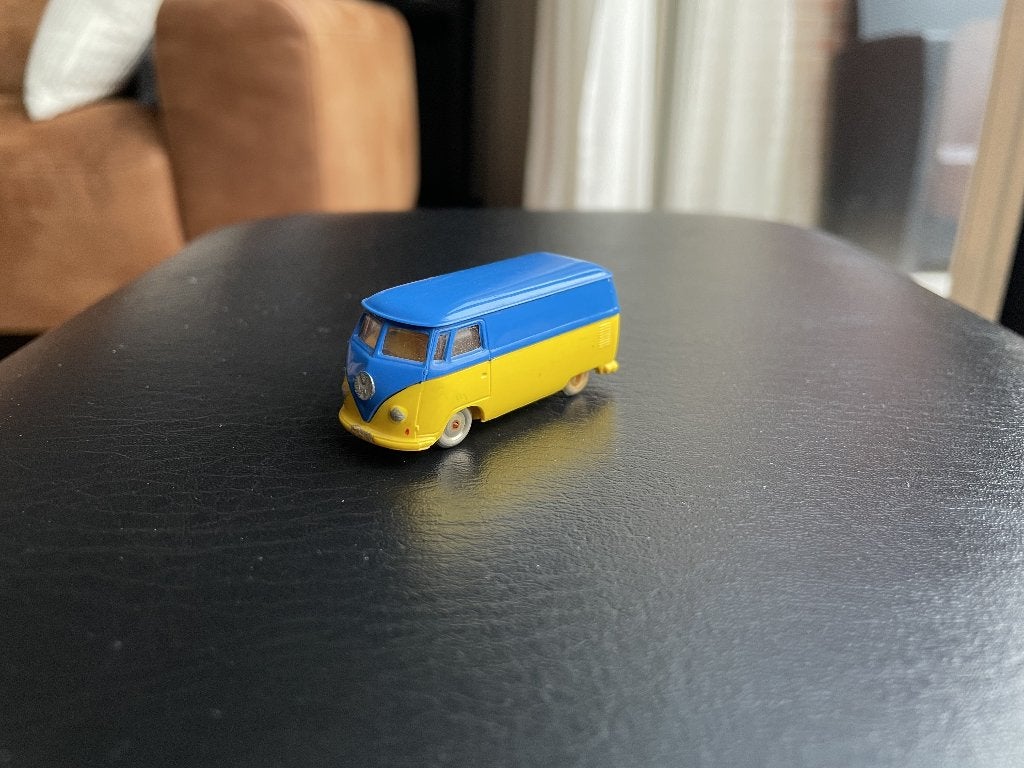 LEGO 1:87 VW Bus (blauw/geel), Ophalen of Verzenden, Gebruikt, Overige typen, Lego