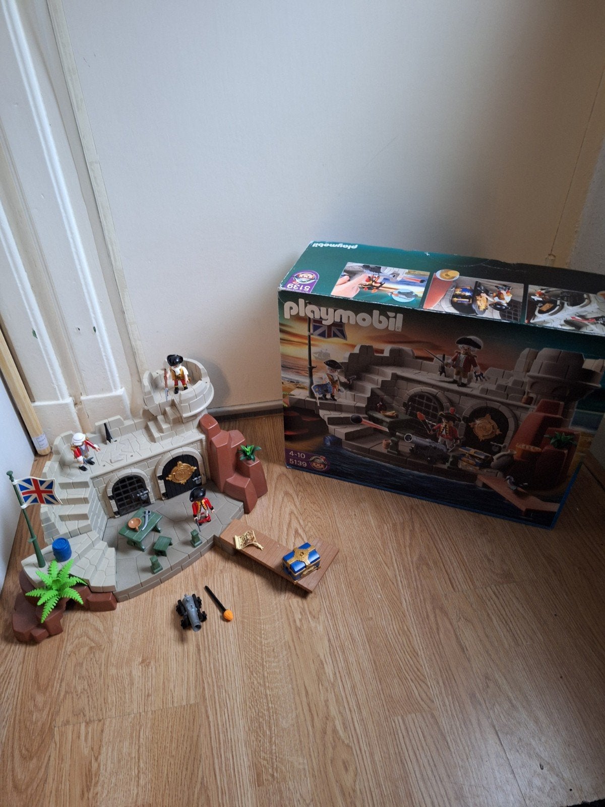 In doos Playmobil set 5139 Britse soldatenvesting grote set,, Complete set, Zo goed als nieuw, Kasteel/Fort, Historisch