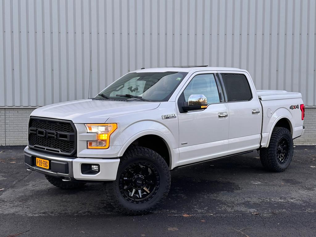 Ford USA F150 3.5 V6 Ecoboost LPG SuperCrew Platinum FULL Pa, Auto's, Gebruikt, F-150, Wit, Leder