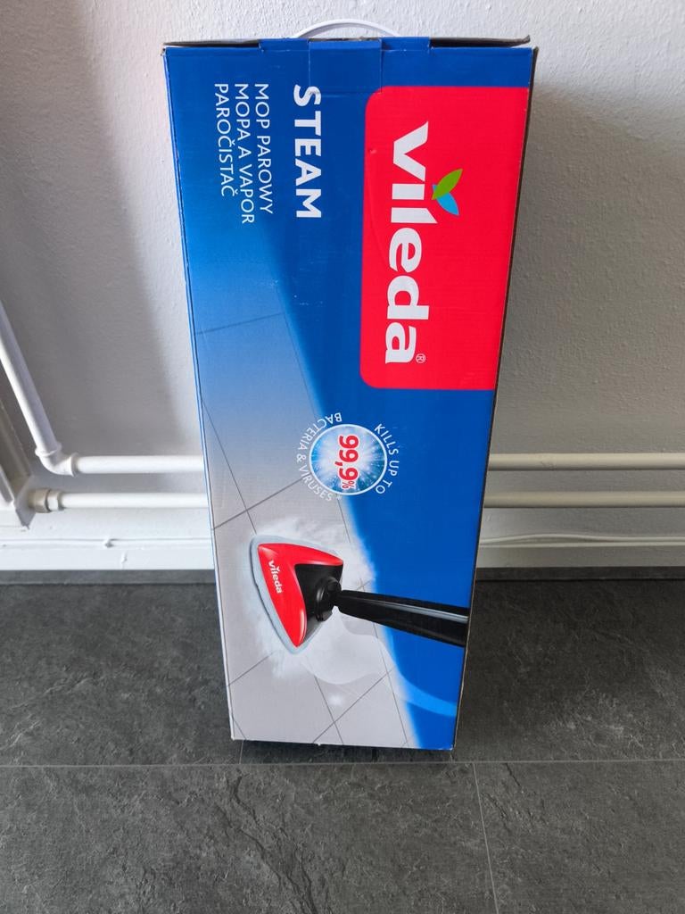 Vileda Steam Mop – Zo goed als nieuw – Werkt perfect, Huis en Inrichting, Schoonmaakartikelen, Ophalen, Mop of Dweil