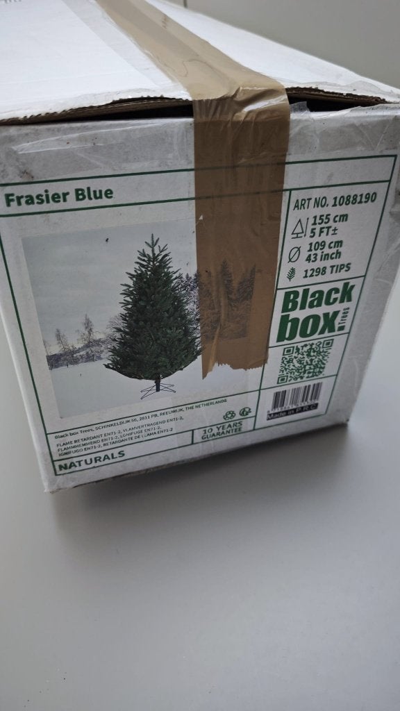 Black Box Frasier Blue kunst kerstboom 155cm hoog, Ophalen of Verzenden, Gebruikt