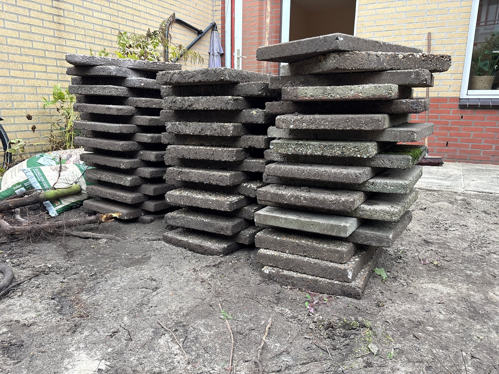 Terrastegels - 60x40 en 50x50, Ophalen, Gebruikt, 10 m² of meer, Beton