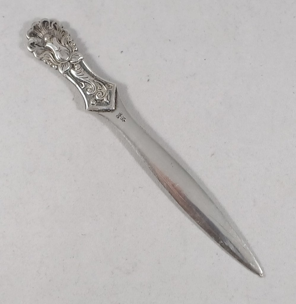 Zilveren Briefopener Djokja antiek 800 zilver, Ophalen of Verzenden, Zilver