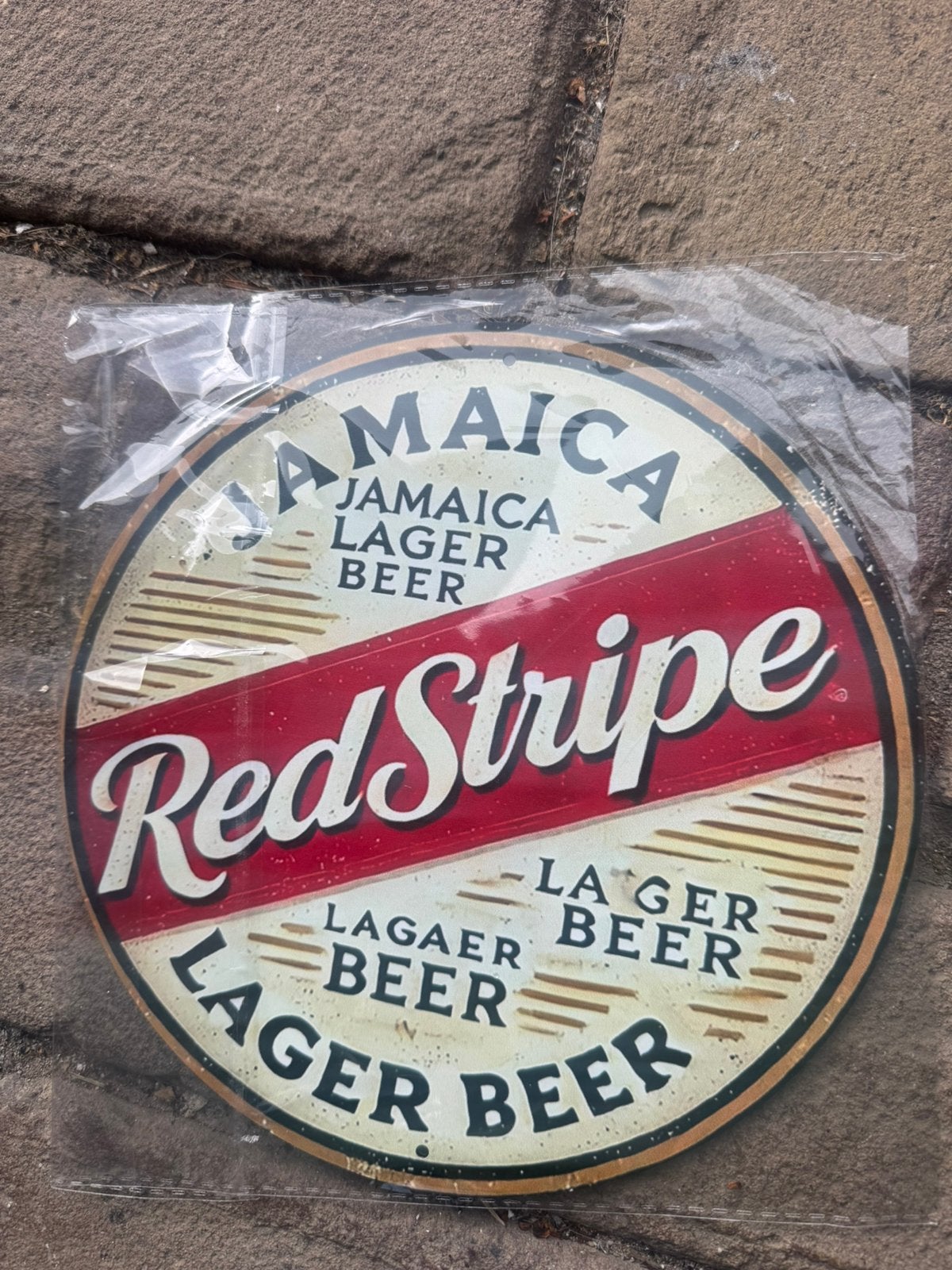 RedStripe jamaica bier reclame mancave kroeg bordje, Ophalen of Verzenden, Nieuw, Reclamebord