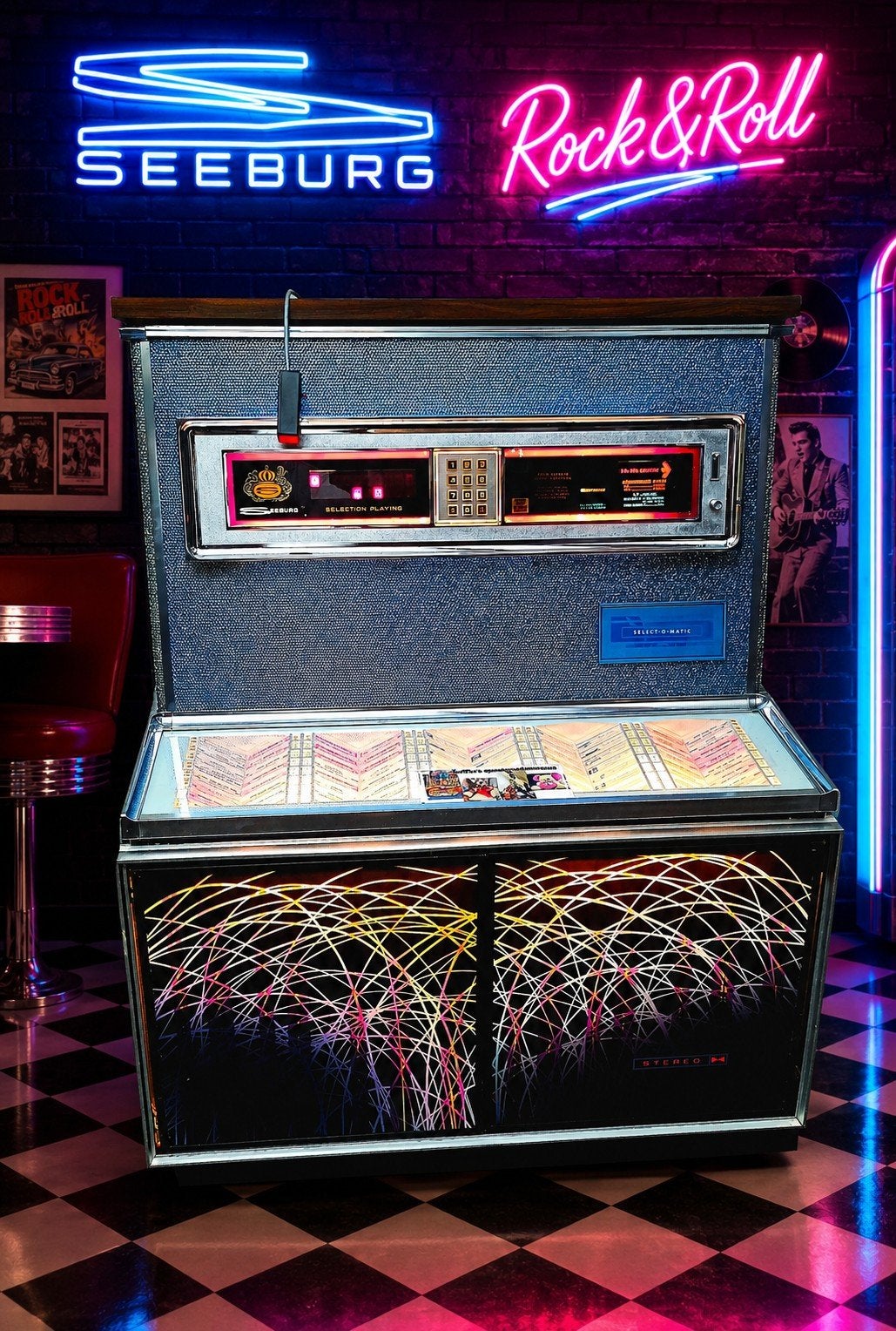 Seeburg Apollo jukebox (Model LS3)en 1000 singles incl.., Verzamelen, Ophalen, Gebruikt, 1950 tot 1960, Seeburg