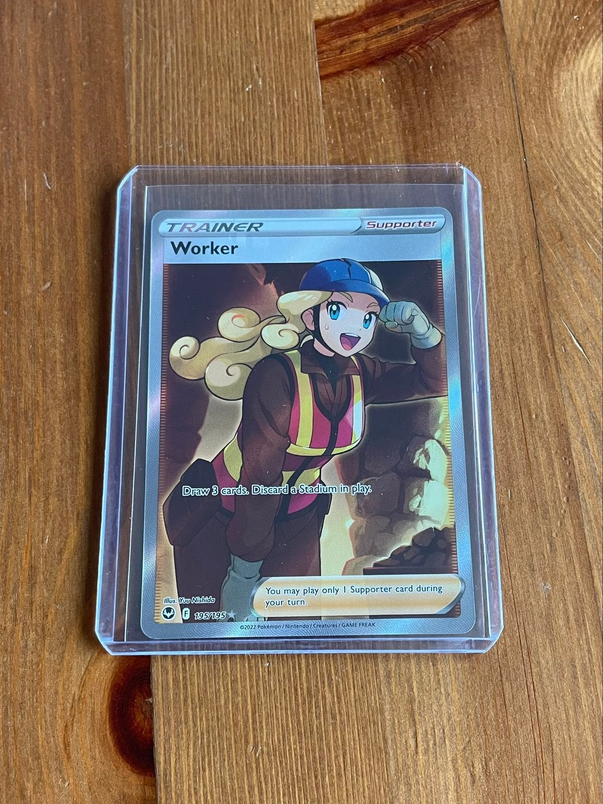 Worker holo 195/195 Silver Tempest - NM, Ophalen of Verzenden, Zo goed als nieuw, Losse kaart, Foil