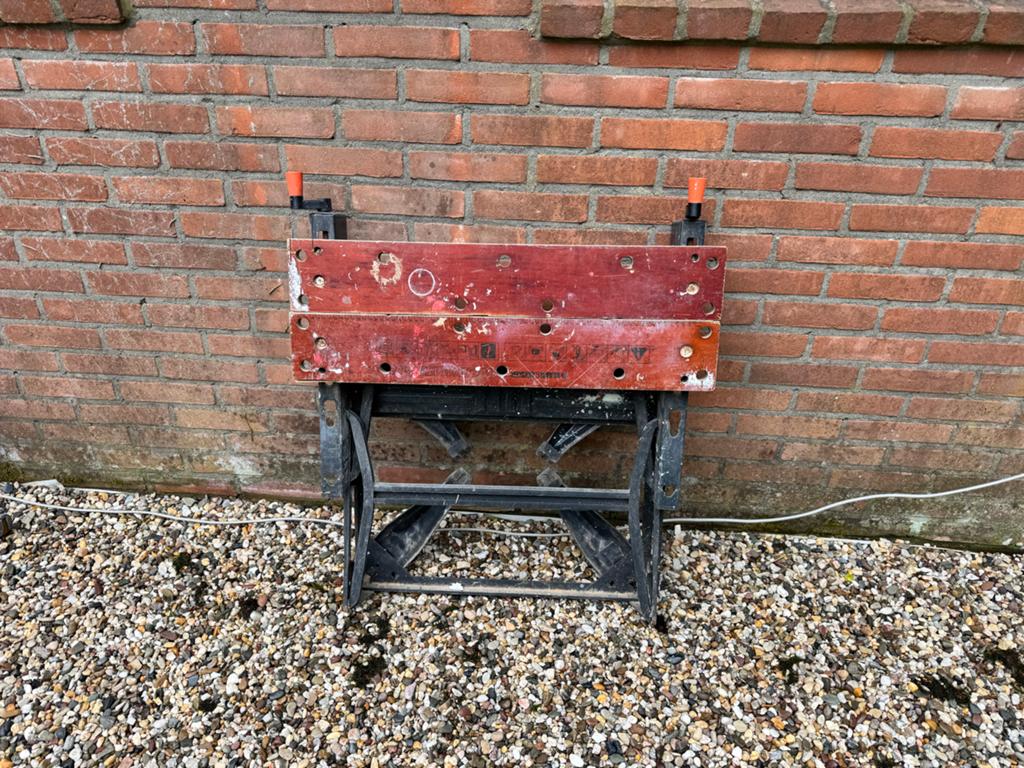Workmate 747 werkbank - compleet en in goede staat, Doe-het-zelf en Verbouw, Werkbanken, Ophalen, Gebruikt, 70 tot 120 cm, Bankschroef