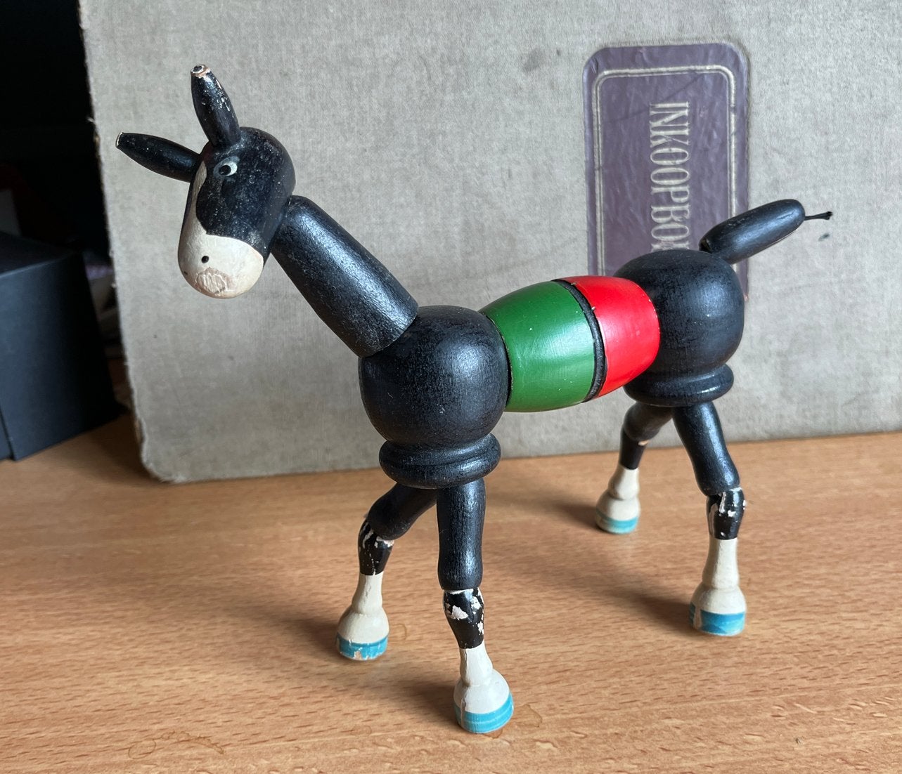 Vintage houten speelgoed paard (ca 1930) - beweegbare poten, Ophalen of Verzenden
