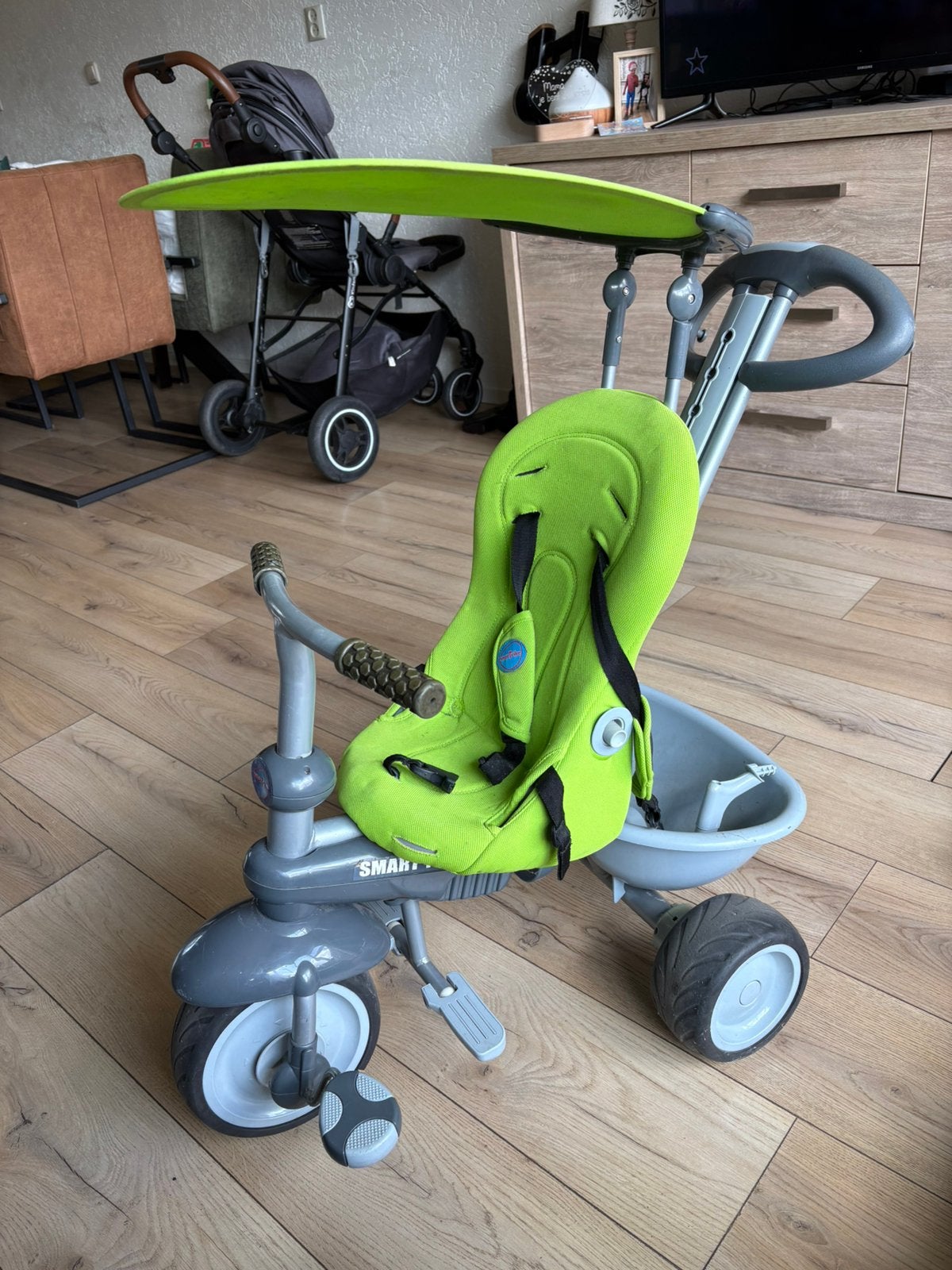Kinderfiets, Ophalen of Verzenden, Zo goed als nieuw, Duwstang