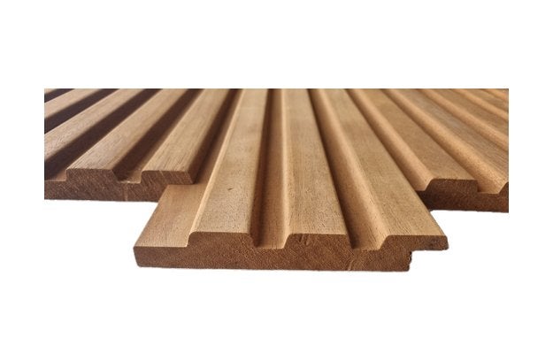 2.55 m2 triple rhombus profiel - geschaafd - nr: HP49, Tuin en Terras, Palen, Balken en Planken, Ophalen, Planken, Nieuw, Hardhout