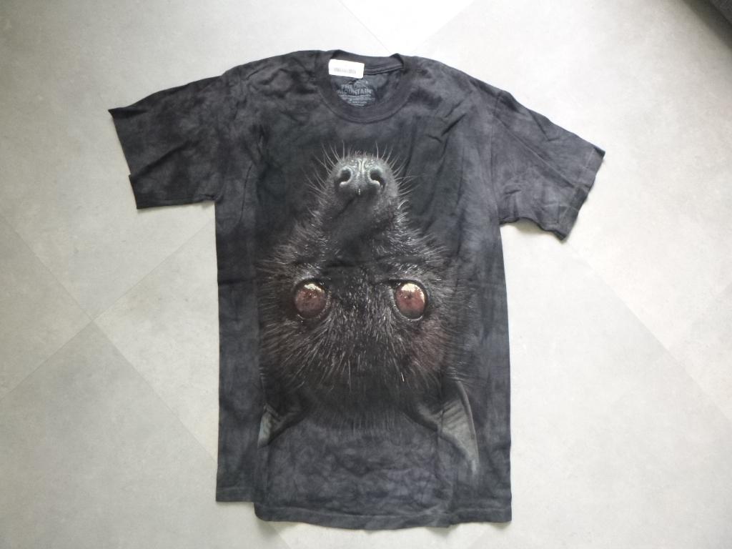 t-shirt mt S the mountain, zwart opdruk vleermuis, nieuw, Verzenden, Nieuw, Maat 46 (S) of kleiner, Zwart