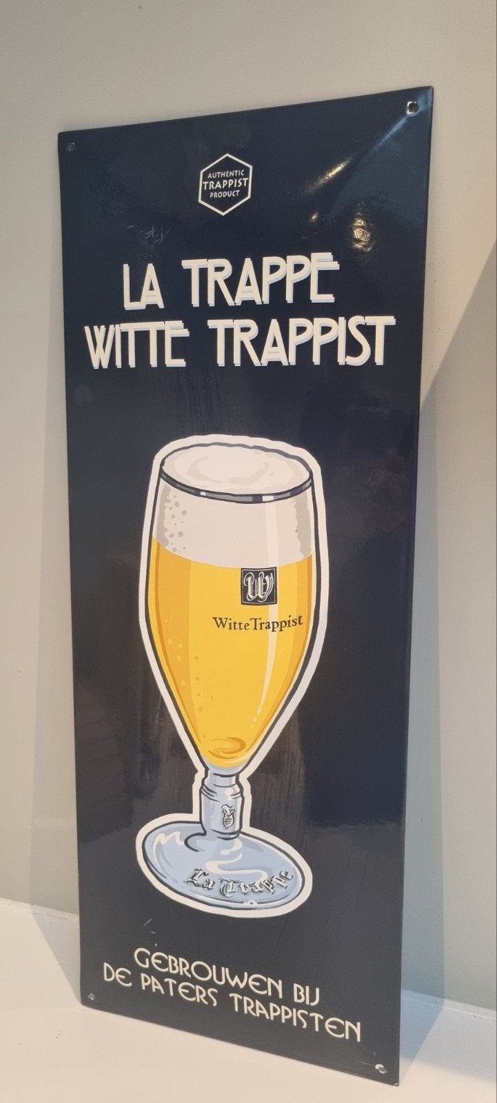 La Trappe Trappist bord bier brouwerij emaille, Verzamelen, Ophalen of Verzenden
